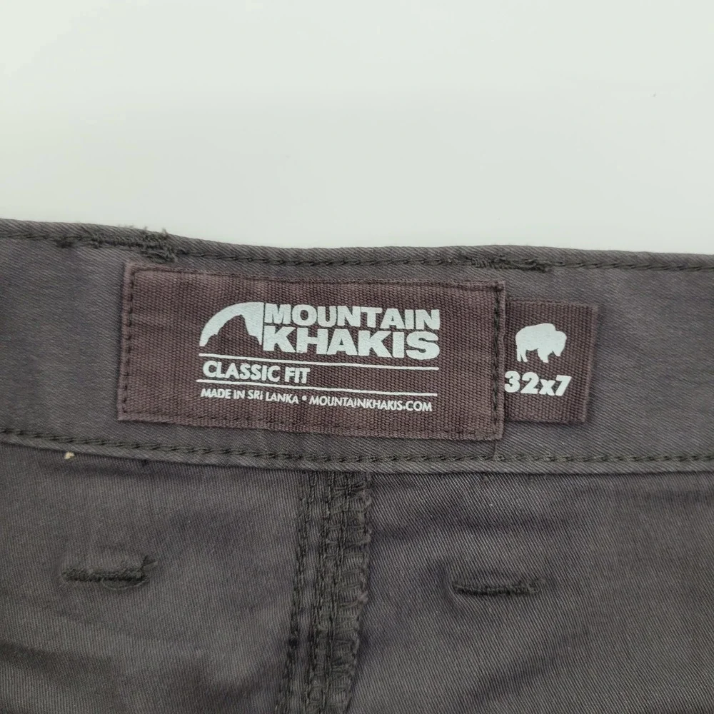 Mountain Khakis Rover Short Mens 32 Gray Classic Fit 7 Inch Inseam Outdoor NWT - Picture 3 of 6